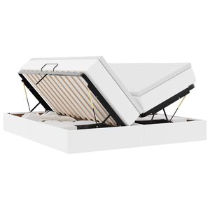 vidaXL Opbergbed met matras met opslag Wit 180 x 200 cm Nep Leer
