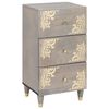 vidaXL Dressoir Grijs en Goud 40 x 33 x 75 cm Massief Mango Hout