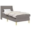vidaXL Bedframe met matras 80x 200 cm Verwijderbare hoes Taupe