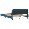 vidaXL Bedframe met hoofdeinde "Dover" fluweel blauw 120x200 cm