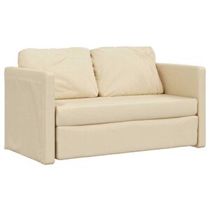 vidaXL Slaapbank vloermodel 2-in-1 112x174x55 cm stof cr&egrave;mekleurig