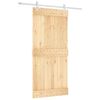 vidaXL Schuifdeur 95 x 210 cm Massief Grenenhout (Niet-Behandeld)