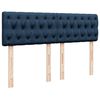 vidaXL Boxspring met matras stof blauw 160x200 cm