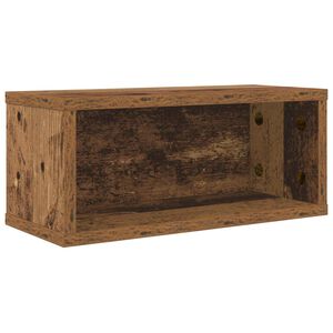vidaXL CD Opslag Rek Oud hout 40 x 17 x 17 cm Bewerkt hout
