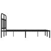 vidaXL Bedframe met hoofdbord metaal zwart 120x190 cm