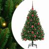 vidaXL Kunstkerstboom 120 cm 150 LED's Warmwit PVC en staal Groen