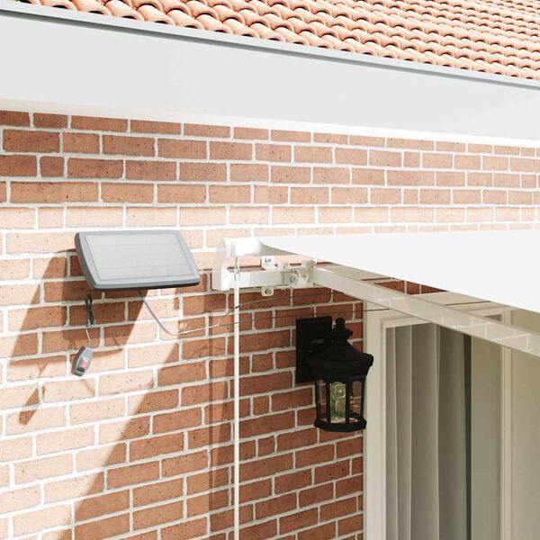 vidaXL Inklapbaar Zonnescherm Wit 400 × 300 cm Stof en Staal