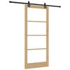 vidaXL Schuifdeur ORKDAL Natuurlijk en Zwart 93 x 211 cm