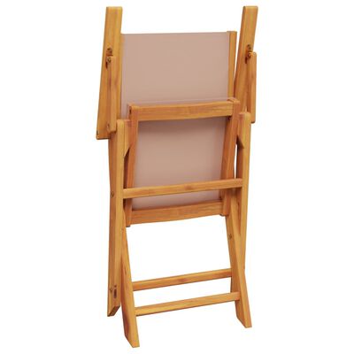 vidaXL Tuinstoelen 2 st massief acaciahout en stof taupe