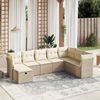 vidaXL 8-delige Loungeset met kussens poly rattan beige