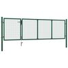 vidaXL Tuinpoort staal 350x100 cm groen