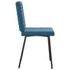 vidaXL Eetkamerstoelen 6 st fluweel blauw