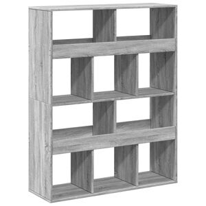 vidaXL Boekenkast 100x33x125,5 cm bewerkt hout grijs sonoma eikenkleur