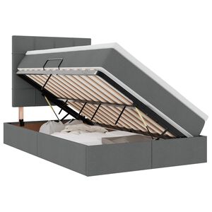 vidaXL Opslag bed met matras Donkergrijs 120 x 200 cm Polyester