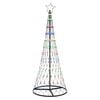vidaXL LED Kerstboom Multikleur 184.5 cm Metaal