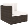 vidaXL 9-delige Loungeset poly rattan bruin