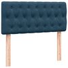 vidaXL Boxspring met matras fluweel donkerblauw 90x210 cm