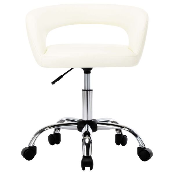 vidaXL Eetkamerstoelen 4 st kunstleer wit