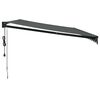 vidaXL Luifel automatisch uitschuifbaar 5x3 m antracietkleurig