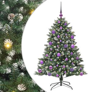vidaXL Kunstkerstboom Groen 120 cm PVC en Plastic en Staal