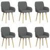vidaXL Eettafelstoelen 6 st Stof Donkergrijs 56,5 x 50 x 87,5 cm
