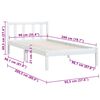 vidaXL Bedframe massief grenenhout wit 90x200 cm