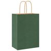 vidaXL Papieren zakken 250 st met hengsels 15x8x21 cm groen
