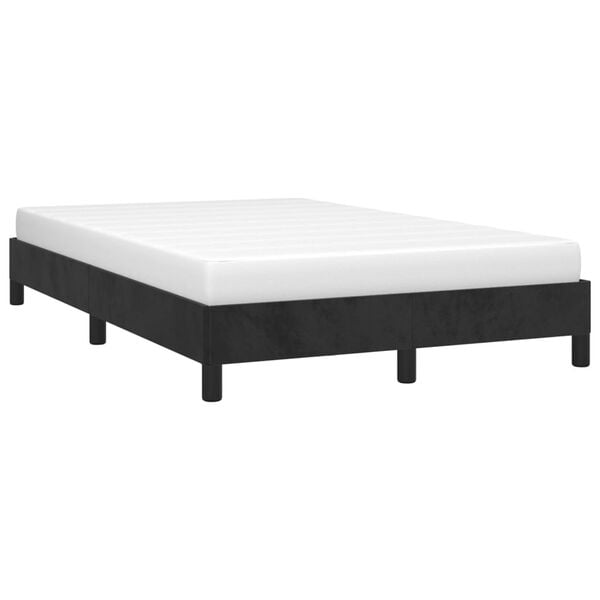 vidaXL Bedframe zonder matras 120x190 cm fluweel zwart