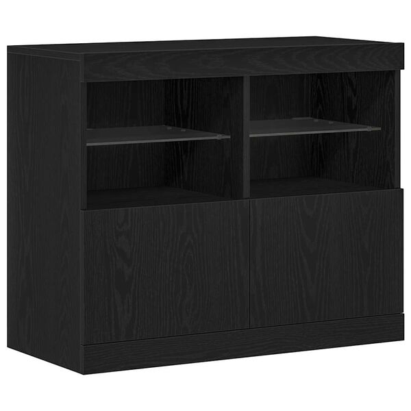 vidaXL Dressoir Zwart 81 x 37 x 67 cm Bewerkt hout