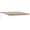 vidaXL Uitschuifbare luifel Beige 400 &times; 300 cm Stof en Aluminium
