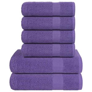 vidaXL 6-delige Handdoekenset FROGN 360 g/m&sup2; paars