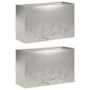 vidaXL Plantenbak 2 st zilver 80 x 30 x 49 cm Roestvrij staal