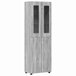 vidaXL Hoge kast FLORIN Grijs Sonoma 60 x 35 x 182 cm Bewerkt hout