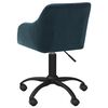 vidaXL Eetkamerstoelen draaibaar 6 st stof blauw