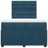 vidaXL Boxspring met matras fluweel blauw 120x190 cm