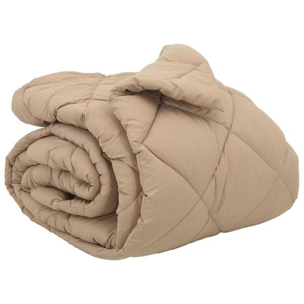 vidaXL Winter Dekbed Taupe 220 x 200 cm Microfiber