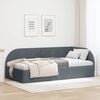 vidaXL Hoekbedframe Donkergrijs 100 cm x 200 cm Polyester en multiplex