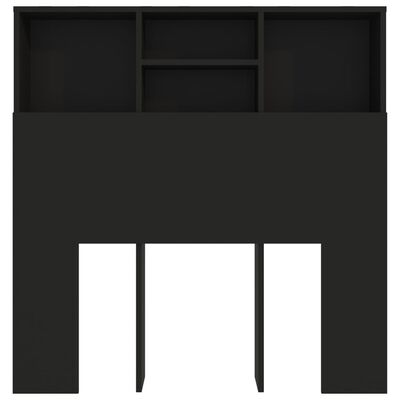 vidaXL Hoofdbordkast 100x19x103,5 cm zwart