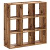 vidaXL Boekenkast 102x32x102 cm bewerkt hout oud houtkleurig