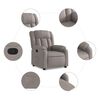 vidaXL Fauteuil verstelbaar stof taupe