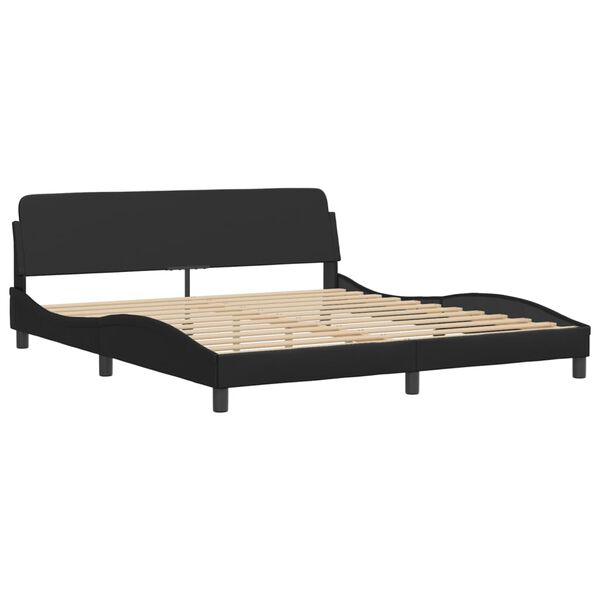 vidaXL Bed "Viana" met matras kunstleer zwart 180x200 cm