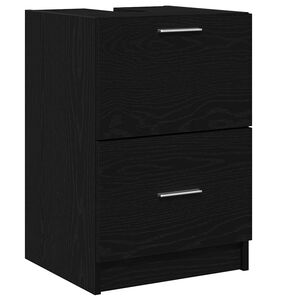 vidaXL Badkamer Kast met lade Zwart Eiken 40 x 37 x 59 cm Bewerkt hout