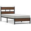 vidaXL Bedframe zonder matras metaal bruin eikenkleurig 75x190 cm