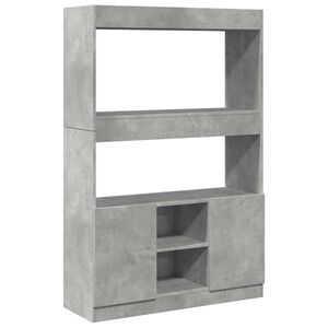 vidaXL Hoge kast 92x33x140 cm bewerkt hout betongrijs