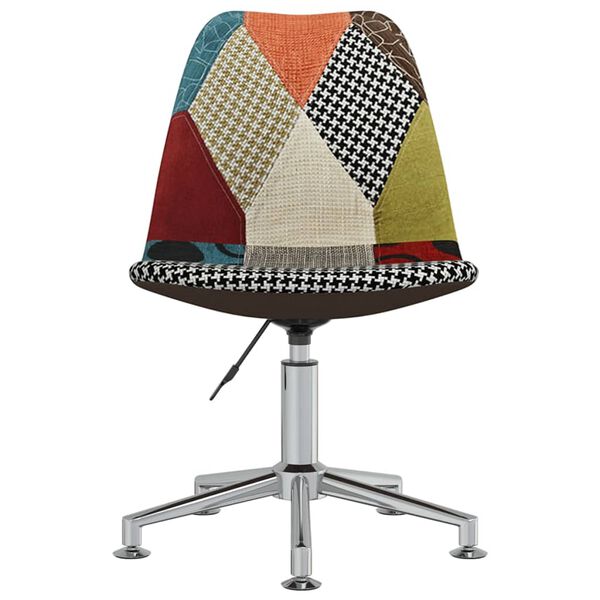 vidaXL Eetkamerstoelen draaibaar 2 st patchwork stof