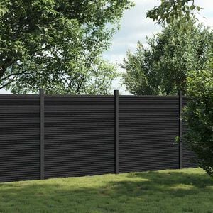 vidaXL Schuttingpaneel 353x186 cm HKC grijs