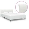 vidaXL Bedframe kunstleer wit 140x200 cm