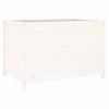 vidaXL Plantenbak verhoogd 119,5x82,5x78 cm massief grenenhout wit