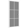 vidaXL Binnendeur 93x201,5 cm ESG-glas en aluminium wit