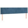 vidaXL Hoofdborden 2 st 80x5x78/88 cm fluweel donkerblauw